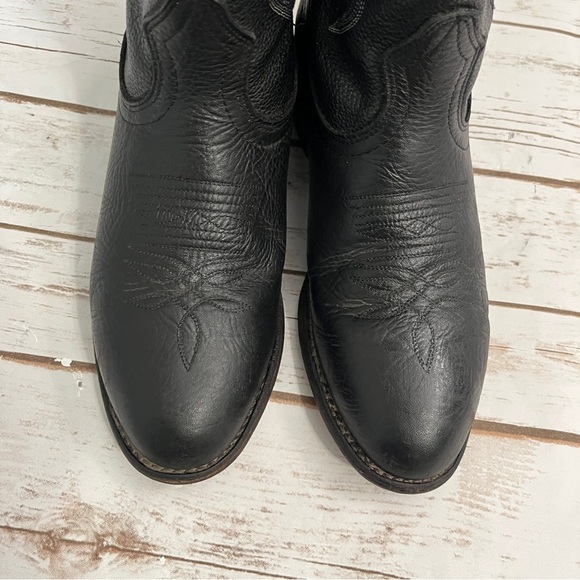 Black Leather Cowboy Boots - Picture 5 of 11